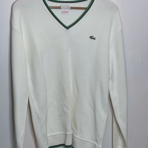 White Lacoste Sweater Size 5 - Picture 2 of 5